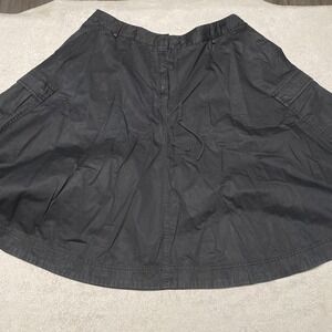 Sundance Skirt Womens‎ 14 Black Midi Cargo Pockets Circle Flare 33x24